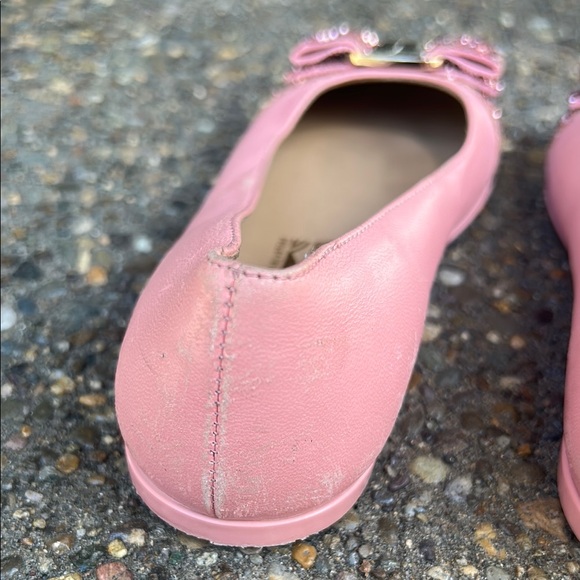 Salvatore Ferragamo Pink Glitter Kids Dress Shoes - Picture 5 of 9